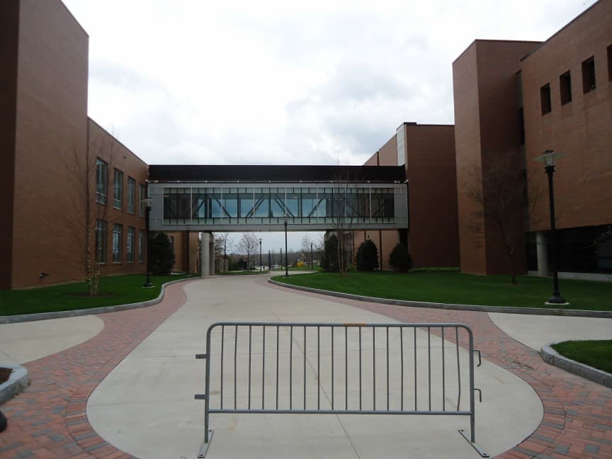 The skyway between Engineering Hall and the Golisano Building on the Rochester Institute of Technology campus